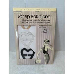 NIP Lingerie Solutions Strap Solutions 3 Pack  One Size Bra Strap Converters